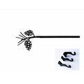 Village Wrought Iron Pinecone Curtain Rod - Large CUR-89-112-S